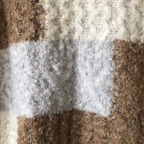 Bass Womens Boucle Cable Knit Colour Block Sweater - Picture 6 of 13